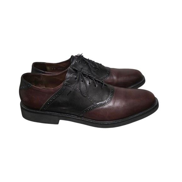 ET Wright Vintage Oxford Shoes Mens Size 12B Brown Black Two Tone Vibram Sole main image 5
